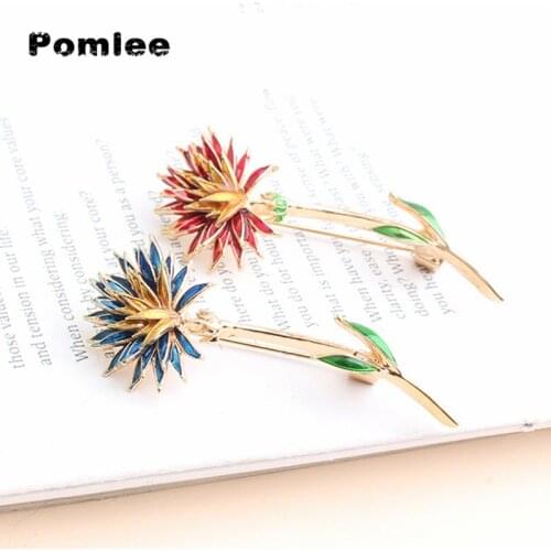 Pomlee Sun Flower Brooch Gift For Women Fashion Lady Clothes Jewelry Hijab Pins Broach Pins Bling Luxury Broche Bee Brooch