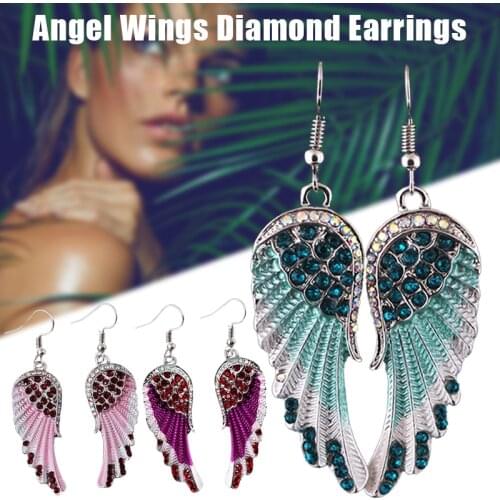 Alloy Guardian Angel Wing Womens Pendant Hypoallergenic Dangle Earrings Biker Jewelry Necklace Accessories NYZ Shop
