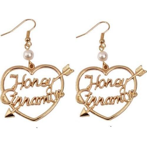 10 pair /lot fashion jewelry metal imitation pearl letter heart earring for women