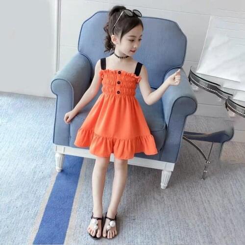 2021 Summer Fashion Girls Dress Flower Dresses for Girls Big Child Girls Clothing New Kids Sleeveless Dress for 3-15 Years