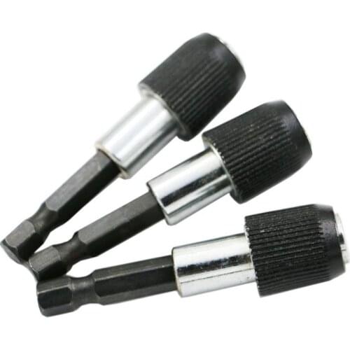 3PC Good Quality Chrome Vanadium Steel Magnetic Screwdriver Bit Holder 60MM With Aluminium Elastic Cover 1/4" Hex Shank