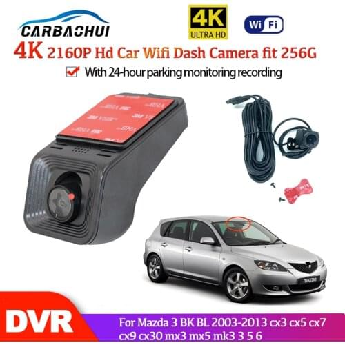 4K HD 2160P Car DVR Dash Camera Video Recorder camera For Mazda 3 BK BL 2003-2013 for Mazda 2 DE 2007-2015 cx3 cx5 cx7 cx9 cx30