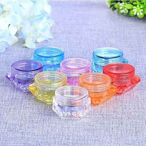 5G Clear Diamond Shape Acrylic Cream Mask Bottles For Sample cosmetic Packaging container