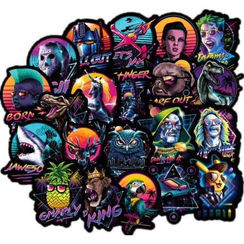 50Pcs Random Punk Style Decal Stickers For Luggage Motorcycle Laptop Skateboard Adesivos Phone Car Guitarl Cartoon Stickers