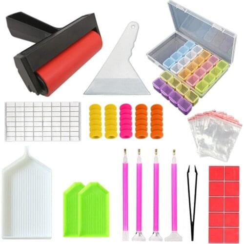 5D Diamond Painting Tools and Accessories Kits Roller pen Clay Tray stylo Diamond Embroidery Tray Box sets