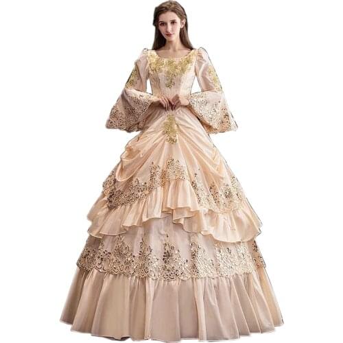 Rococo Baroque Marie Antoinette Ball Dresses 18th Century Renaissance Historical Period Victorian Dress Gown for Women