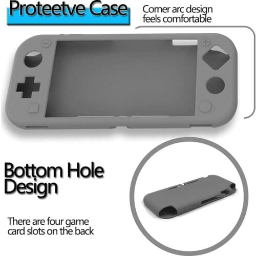 Case for Nintendo Switch Lite, Switch Lite Skin Accessories Kit Protective Light Slim Silicone Case Cover Shell Protector