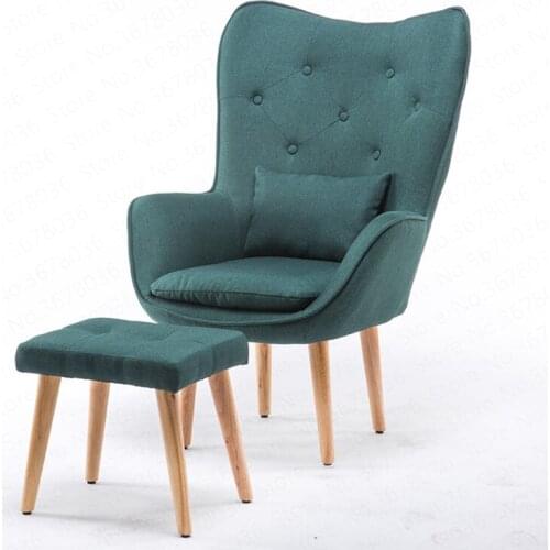 Lazy Sofa Small Apartment Modern Minimalist Creative Bedroom Sofa Nordic Fabric Balcony Leisure Single Sofa Chair Furniture