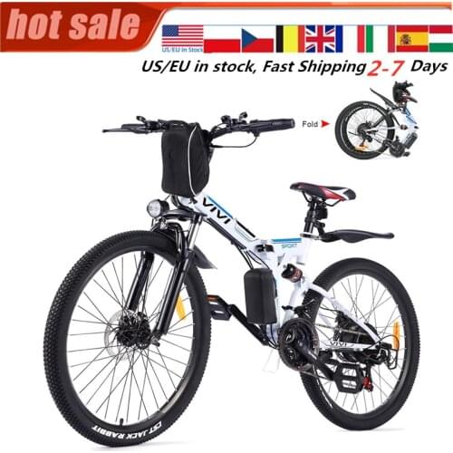 36V FoldableE-Bike 26Inch Electric 350W MTB 21 Speed E-Bike Disc Brake Electric Bike with Lithium-Ion Battery