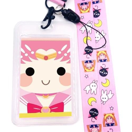 Kawaii Cute Totoro Chibi Maruko chan Unicorn Badge Holder with Lanyard ID Card Holder Wallet Lanyard with Id Holder
