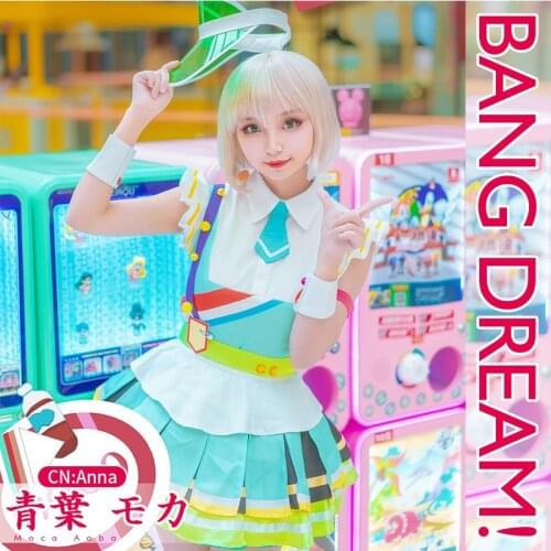 Cosplay Costume Anime Bang Dream! Aoba Moca Dresses Christmas Halloween Free shipping CG639