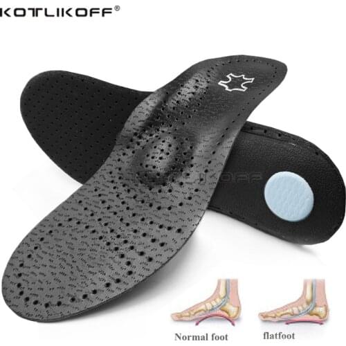 Leather Orthotic Insoles Half/Full Pad Orthopedic Flat Feet Heel Pain Arch Support For Man Woman Shoe Insoles Sole Insert