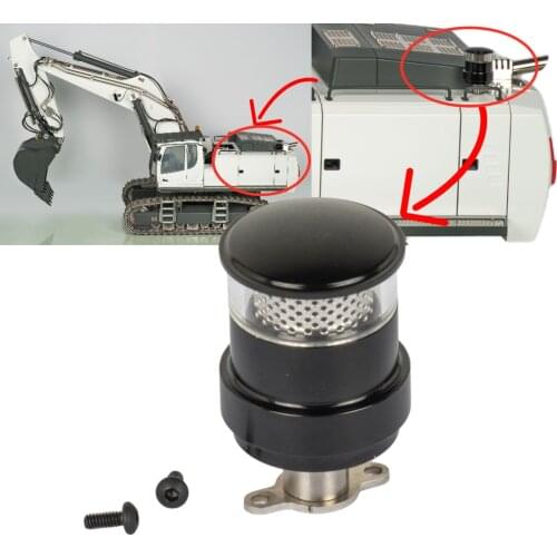 RC Metal Smoke Exhaust Filter For 1/14 1/12 Hydraulic Excavator Upgrade DIY Engineering Vehicle Truck Parts