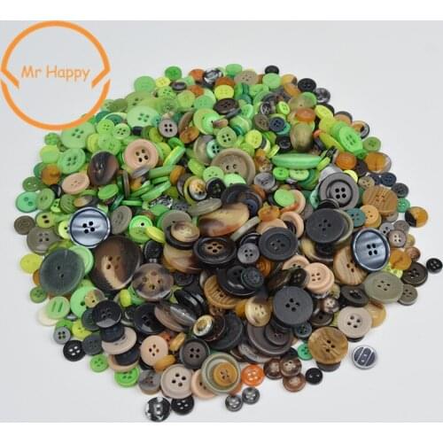 MR HAPPY Colorful 50g Resin Button Mix Size Decorative Sewing Craft Scrapbook Card Making DIY Sewing Decorative