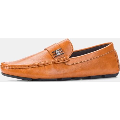 2021 New Mens Casual Shoes Square Toe Fashion Driving Lazy Shoes Soft Sole Comfortable Loafers Small Leather Shoes