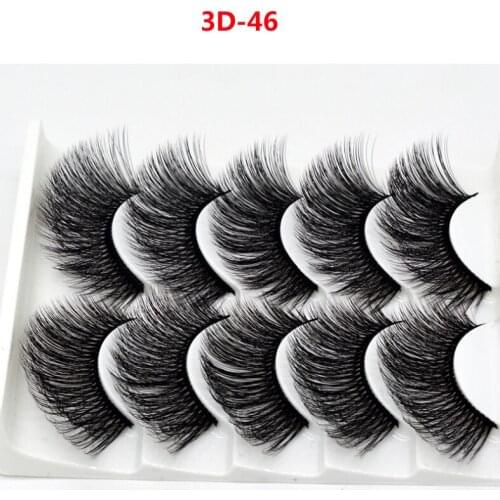 Daily Makeup Used Soft And Comfortable Cotton 3d Faux Mink Multi-layer Three-dimensional Eye Lashes With Five Pairs