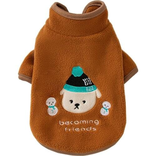 New Dog Winter Clothes For Small Dogs Pet Flleece Printed Coat Puppy Warm Costume For Frence Bulldog Teddy Cats Clothing Jacket