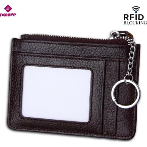 2017 NEW Fashion Genuine Leather Bank Card Case Thin Mini Card Wallet Men Business ID Credit Cards Holder Cards Pack Cash Pocket