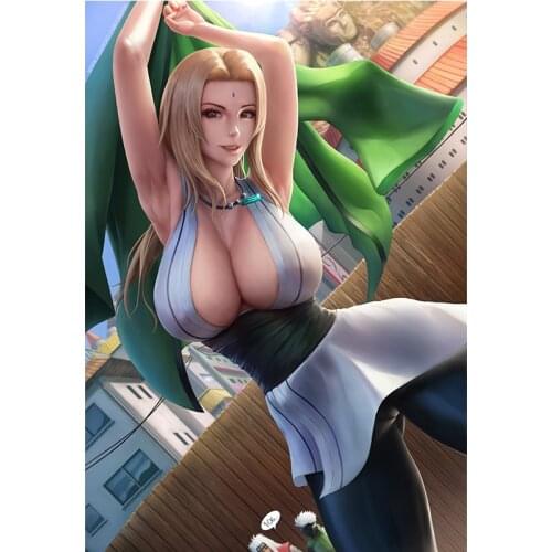 Print Game woman Ninja Tsunade Sexy Girl Art Canvas Poster Customized 16x24 24x36 Inch Living Room Bedroom Home Wall Picture