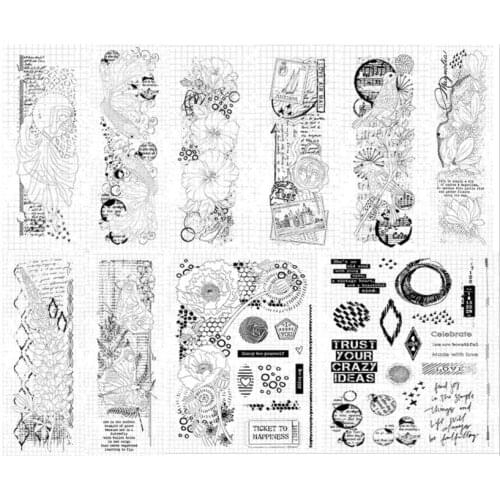 Retro background Transparent Clear Silicone Stamp/Seal for DIY scrapbooking/photo album Decorative clear stamp sheets ST0675