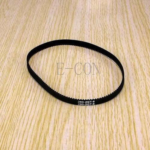 1pcs/lot 280-GT2 Loop Timing Belt Width 6mm GT2 Belt Rubber Fiberglass Inner Length 280mm 140 Teeth for GT2 Timing Pulley