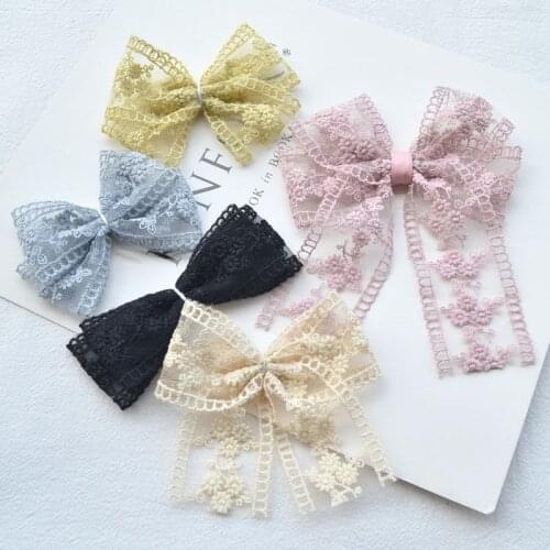 1 yard Mesh Embroidery Lace For Crafts Handmade Bow DIY 40mm Ribbon Jewelry Accessories Fabric Accessories