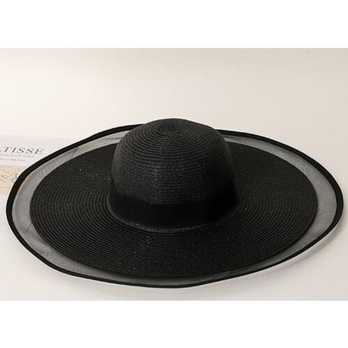 Women Sun Hat Summer UV Protection Straw Hat Sun Straw Hat Beach Cap for Travel Beach can CSV