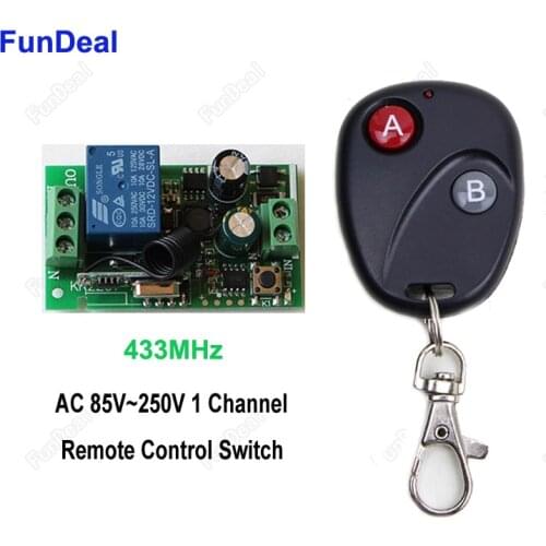 433Mhz Universal AC 110V 220V Relay Receiver Transmitter Light Lamp LED Remote Control Switch Power Wireless ON OFF Key Switch