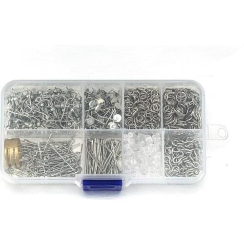 Earring Supplies Kit Includes Earring Hooks, Earring Backs, Jump Rings, Eye Pins, Earring Posts for Earring Making