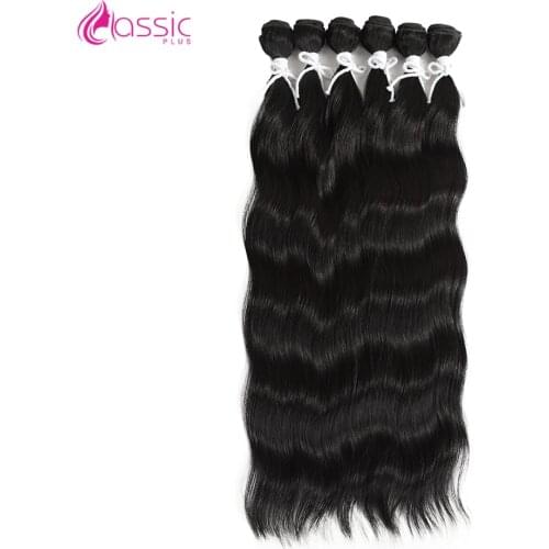 CLASSIC PLUS Hair Weave Loose Wave Hair Bundles Synthetic Nature Hair Extensions 20 inch Ombre Blonde High Temperature Fiber