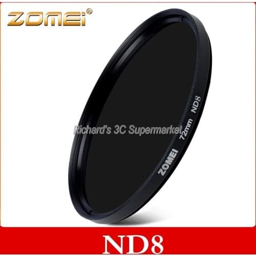 HIGH quality ZOMEI Neutral Density ND Filter ND2 ND4 ND8 52/55/58/62/67/72/77/82 mm