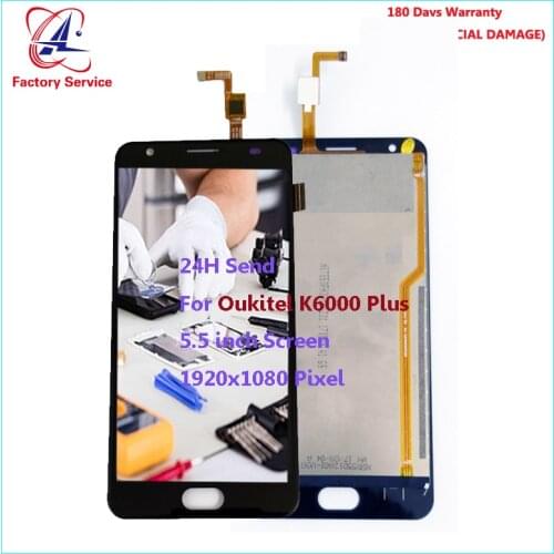 For Original Oukitel K6000 Plus LCD Display+Touch Screen Screen Digitizer Assembly Replacement 5.5 inch 1920x1080P Stock