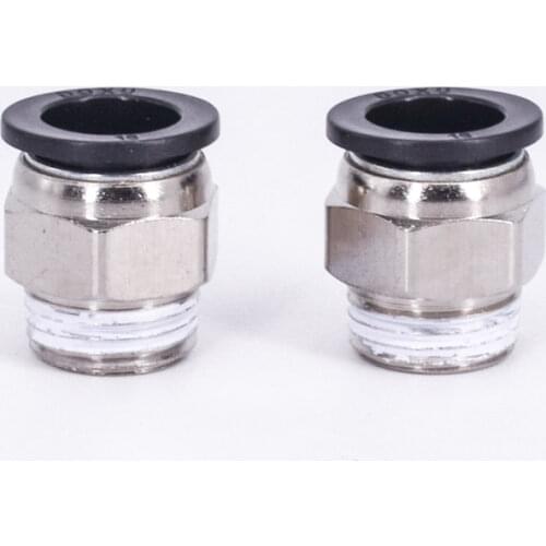 1/8"1/4"3/8"BSP Male x Fit Tube OD 6/8/10mm Nickel Plated Brass Pneumatic Air Hose Quick Connector Push In Coupler Water Gas Oil