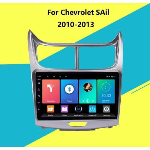 2 Din Car Radio Android 8.1 9 Inch Touch screen GPS Navigation Multimedia Player for Chevrolet SAil 2010 2011 2012 2013 Headunit