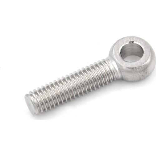 304 Steel Eye Bolt M6*25mm Screw O Ring Head Axle Pin Split Pin Shaft Pin Dowel Bolt Machinery Shoulder Lifting Bolt 1pcs