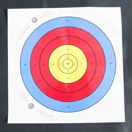 6PCS 40*40 Half-ring Target Paper Archery Equipment Competition Entertainment Competitive Bow Special Target Paper