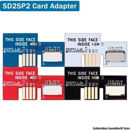 Bitfunx SD2SP2 TF SD Card Adapter for Nintendo Gamecube NGC NTSC Serial Port 2- Gold HQ ENIG Surface