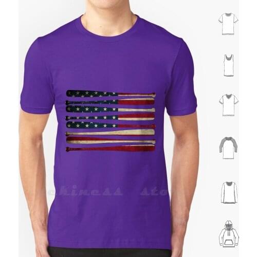 America Baseball Flag T Shirt 6xl Cotton Cool Tee America United States Usa Most Popular Most Sold Most Viewed Cool Pretty Us