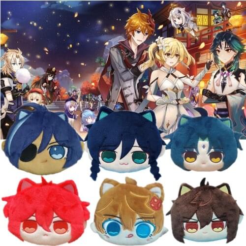 Genshin Impact Xiao Kaeya Diluc Tartaglia Morax Zhong Li Venti Cosplay Plush Doll Coin Purse Cartoon Bag Decor Pendant Prop