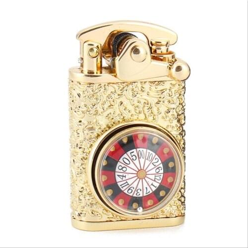 Zorro Kerosene Lighter Lucky urntable Fuguihua Relief Ｃreative Ｒocker Ignition Smoker Toy Smoking Tool With Gift Box