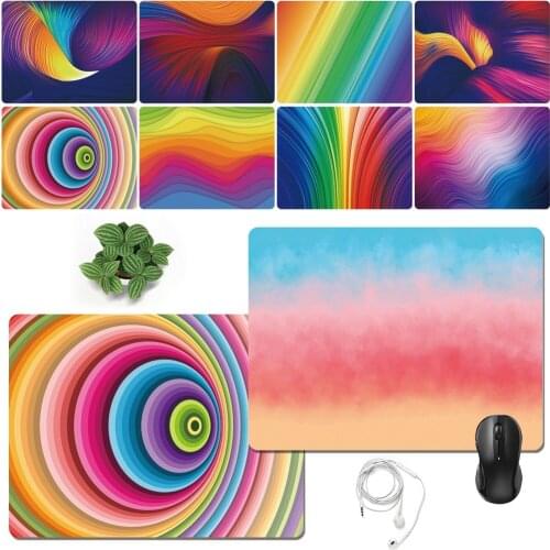 Mouse Pad Game Gamer Mouse Pad Portable Small Mouse Pad Simple PU Leather Waterproof Pad Home Office Notebook Computer Pad