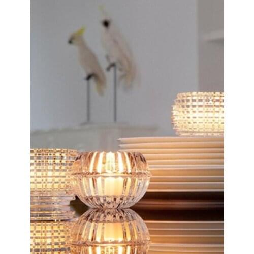 Round candle cup transparent small candlestick