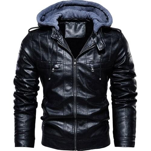 2021 brand new autumn winter jacket Motorcycle Leather Mens windbreaker