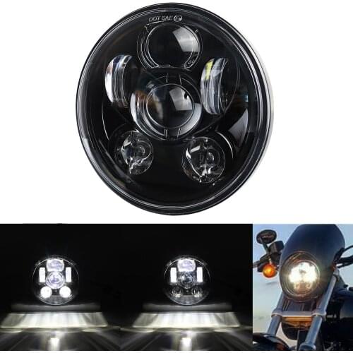 5.75" Round LED Headlight Motorcycle 5 3/4 inch Headlamp for HD Dyna Softail Sportster Wide Glide Iron 883 Street Bob