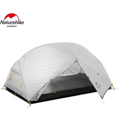 Naturehike Mongar 2 Persons Camping Tent 20D Nylon Fabic Double Layer Waterproof Tent Ultralight for Camping Hiking Travelling