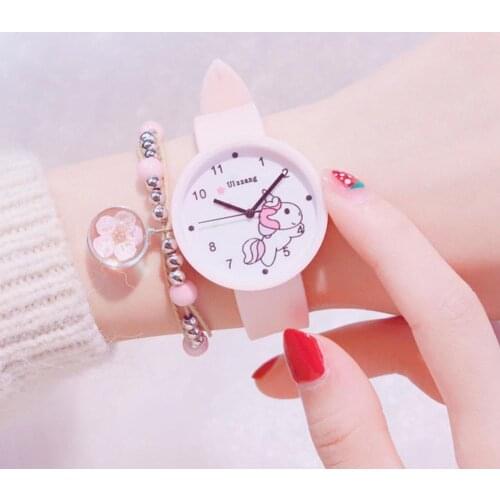 New Unicorn wristwatch for girls and / or teenagers, silicone, sweet, cute, simple and in 7 different colors