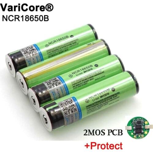 2020 Protected Original 18650 NCR18650B 3400mAh Rechargeable Li-lon battery with PCB 3.7V For Flashlight batteries