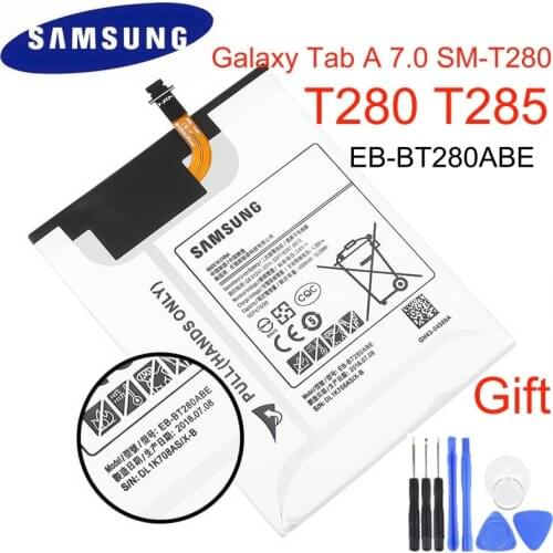 Original Replacement Samsung Battery For Galaxy Tab A 7.0 SM-T280 T280 T285 Genuine Tablet Battery EB-BT280ABE 4000mAh