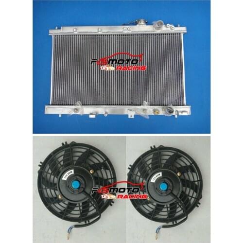 Full Aluminum Racing Radiator + FAN For Honda Integra Acura DC2 B18 GSR RS LS 1994-2001