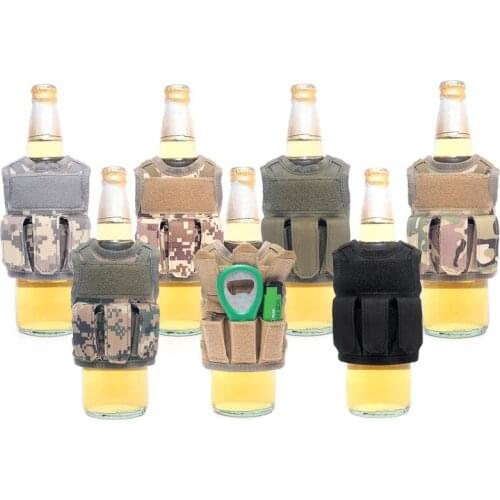 Beer Bottle Cover Mini Vest Shape Nylon Adjustable DIY Drinks Can Water Bottles Decoration KTV Bar Ornament
